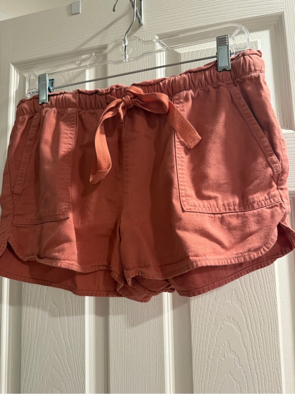 LOFT Rust Drawstring Athletic Shorts